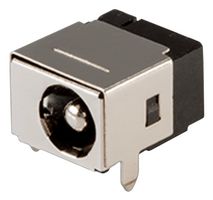SAME SKY PJ-083BH DC Power Connector, Jack, 5 A, 2.5 mm, Through Hole Right Angle, Solder