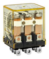 IDEC RH4B-UAC24V Power Relay, 4PDT, 24 VAC, 10 A, RH Series, Socket, Non Latching