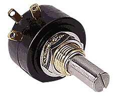 ETI SYSTEMS SW22E-2K Rotary Potentiometer, Wirewound, 2 kohm, 1 Turns, Linear, 500 mW, ± 3%, SW22E Series