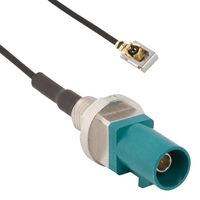 AMPHENOL RF 095-820-247-100 RF / Coaxial Cable Assembly, 3.9 ", 100 mm, 1.37mm Micro, FAKRA Bulkhead Plug