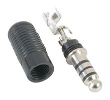 AMPHENOL NEXUS TP-120 Phone Audio Connector, 4 Contacts, Plug, 0.187 mm, Cable Mount, Nickel Plated Contacts