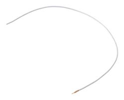 HARWIN G125-MW10450AAL9400 Cable Assembly, 26AWG, Crimp Pin to Free End, 17.7 ", 450 mm, Gecko G125 Series, White