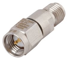 AMPHENOL SV MICROWAVE M3933/25-64N RF Fixed Attenuator, SMA Plug to SMA Jack, 3 dB, DC to 18GHz, 2 W, 50 ohm, Stainless Steel
