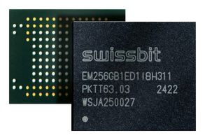 SWISSBIT SFEM080GB1ED1TB-A-VG-31P-STD Flash Memory, 3D pSLC NAND, 80 GB, 80G x 8bit, eMMC 5.1, BGA, 100 Pins