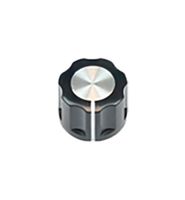 VISHAY ACCKPR1417NLT6 Knob, Round Shaft, 6 mm, ABS (Acrylonitrile Butadiene Styrene), Round with Top Indicator Line