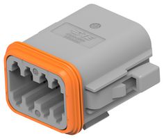 TE CONNECTIVITY DT06-08SA-CE06 Automotive Connector Housing, DT Series, Plug, Receptacle, 8 Ways