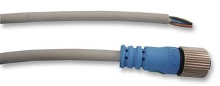 JAEGER FFD05M12050P Sensor Cable, Overmoulded, 90° M12 Receptacle, Free End, 5 Positions, 5 m, 16.4 ft