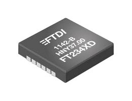 FTDI FT234XD-T Interface Bridges, USB to Serial UART, 2.97 V, 5.5 V, DFN-EP, 12 Pins, -40 °C