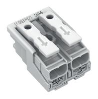 WAGO 294-4002 Pluggable Terminal Block, Lighting Conn, 10 mm, 2 Ways, 18 AWG, 12 AWG, 2.5 mm², Push In