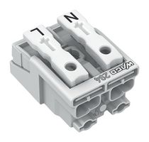 WAGO 294-4012 Pluggable Terminal Block, Lighting Conn, 10 mm, 2 Ways, 18 AWG, 12 AWG, 2.5 mm², Push In