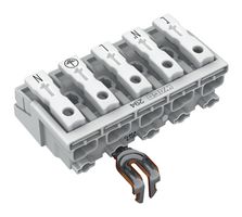 WAGO 294-4225 Pluggable Terminal Block, Lighting Conn, 10 mm, 5 Ways, 18 AWG, 12 AWG, 2.5 mm², Push In