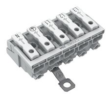 WAGO 294-4415 Pluggable Terminal Block, Lighting Conn, 10 mm, 5 Ways, 18 AWG, 12 AWG, 2.5 mm², Push In