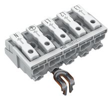 WAGO 294-5215 Pluggable Terminal Block, Lighting Conn, 10 mm, 5 Ways, 18 AWG, 12 AWG, 2.5 mm², Push In