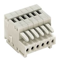 WAGO 733-107 Pluggable Terminal Block, 2.5 mm, 7 Ways, 28 AWG, 20 AWG, 0.5 mm², Clamp