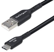 STARTECH USB2AC4MBKE USB Cable, Type A Plug to Type C Plug, 4 m, 13.1 ft, USB 2.0, Black