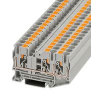 PHOENIX CONTACT 3211929 DIN Rail Mount Terminal Block, Grey, 3 Ways, 20 AWG, 8 AWG, 10 mm², Push In, 41 A