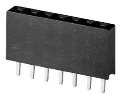 SAME SKY SSK02-FPH-254-A7 PCB Receptacle, Board-to-Board, 2.54 mm, 1 Rows, 7 Contacts, Through Hole Straight