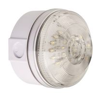 MOFLASH SIGNALLING LED195-05WH-05 Beacon, Transparent, Continuous/Flashing, 280 V, IP65, 104 mm Dia, 73 mm H, -25 to 55 °C