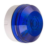 MOFLASH SIGNALLING LED195-05WH-SB-03 Beacon, Blue, Continuous/Flashing, 280 V, IP65, 104 mm Dia, 65 mm H, -25 to 55 °C