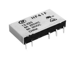 HONGFA HF41F/12-ZT Power Relay, Flux Proofed, SPDT, 12 VDC, 6 A, HF41F Series, Through Hole, Non Latching