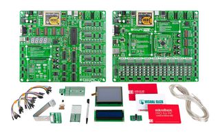 MIKROELEKTRONIKA MIKROE-2430 Development Board, PIC18F45K22, PIC18F87K22, 8 Bit, PIC18FxxKxx Family, PIC18F