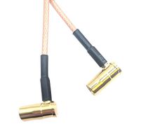 MUELLER ELECTRIC BU-4150004024 RF / Coaxial Cable Assembly, 24 ", 609.6 mm, RG316, SMB Right Angle Plug, SMB Right Angle Plug