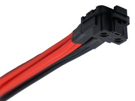 AMPHENOL COMMUNICATIONS SOLUTIONS 10172495-1F0167LF Cable Assembly, 90° Receptacle to Free End, 2 Ways, 1 Row, 300 mm, 11.8 "