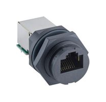 LUMBERG 2543 05 Modular Connector, RJ45 Jack, 1 x 1 (Port), 8P8C, IPX7, Panel PCB Mount