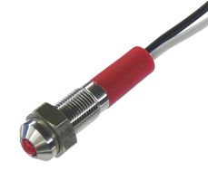 OSHINO LAMPS PL06SL126 LED Panel Mount Indicator, 520nm, 140 deg, Green, 240 V, 6 mm, 20 mA, 1.5 cd, IP67