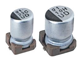 NICHICON UUD1E100MCL1GS SMD Aluminium Electrolytic Capacitor, Radial Can - SMD, 10 µF, 25 V, 2000 hours @ 105°C, Polar