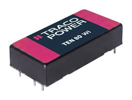 TRACO POWER TEN 80-2422WI Isolated Through Hole DC/DC Converter, ITE & Industrial, DIP, 4:1, 80 W, 2 Output, 12 V