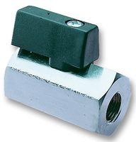 NORGREN 601112138 Valve, Ball, Miniball, 6011 Series, Light Duty, Reduced Bore, Female/Female, G3/8, 10Bar, Brass