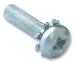 TR FASTENINGS M312PRSTEXZ100- Machine Screw, Washer, M3, 12 mm, Steel, Bright Zinc, Pan Head Pozidriv