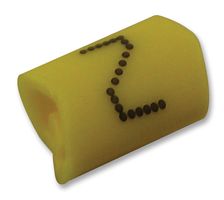 RAYCHEM - TE CONNECTIVITY 13611435 Wire Marker, K Type, Pre Printed, Z, Black, Yellow, 5.8mm x 12.56mm, 10 mm