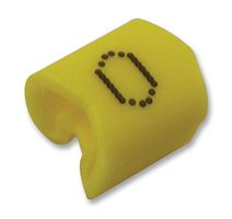 RAYCHEM - TE CONNECTIVITY 7191400 Wire Marker, G Type®, Push On Pre Printed, 0, Black, Yellow, 2.5 mm