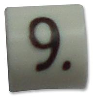 TE CONNECTIVITY - RAYCHEM 05801909 Wire Marker, Z Type, Push On Pre Printed, 9, Black, White, 2 mm