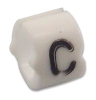 TE CONNECTIVITY - RAYCHEM STD09W-C Wire Marker, C, Black, White, 4.5 mm