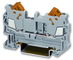 PHOENIX CONTACT 3206416 Standard Terminal Block, 1 Contacts, 6.2 mm, Terminal Block, DIN Rail, DIN Rail Mount, 14 AWG