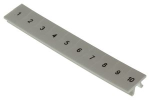 PHOENIX CONTACT 1051016 Terminal Block Marker, Terminal Block Marker, Terminal Blocks, 1 to 10, 6 mm, ZB