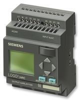 SIEMENS 6ED1 052-2CC01-0BA6 PLC, LOGO! Series, Modular, 8 Inputs, 4 Transistor Outputs, 24 Vdc, LCD Display
