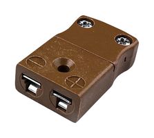 LABFACILITY IM-T-LCF Thermocouple Connector, Miniature, Brown, Socket, Type T, IEC, In Line