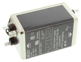 CORCOM - TE CONNECTIVITY 6EQ1 Power Line Filter, Installation, General Purpose, 250 VAC, 6 A, Single Phase, 2 Stage