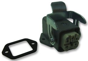HARTING 66 30 226 001800 Heavy Duty Connector, Bulkhead Insert, Han Series, Panel Mount, Receptacle, 4 Contacts, Socket