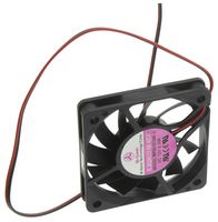 BISONIC BP601012M-W DC Axial Fan, 12 V, Square, 60 mm, 10 mm, Ball Bearing, 20.7 CFM
