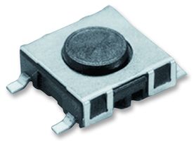 SCHURTER 1241.1607.11 Tactile Switch, SMS Series, Top Actuated, Surface Mount, Round Button, 220 gf, 50mA at 42VDC