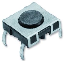 SCHURTER 1241.1602 Tactile Switch, PMS Series, Top Actuated, Through Hole, Round Button, 180 gf, 50mA at 42VDC