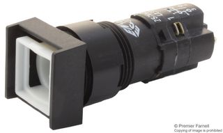 RAFI 1.15.108.051/0000 Industrial Pushbutton Switch, LUMOTAST 75 Series, 16.2 mm, SPST-NO, SPST-NC, Momentary, Flush
