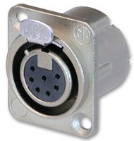 NEUTRIK NC7FD-LX XLR Connector, 7 Contacts, Socket, Panel Mount, Silver Plated Contacts, Metal Body, DLX