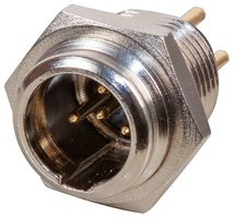 REAN RT4MP XLR Connector, Mini XLR, 4 Contacts, Plug, Chassis Mount, Gold Plated Contacts, Metal Body