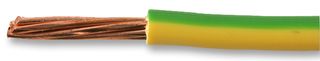 PRO POWER 6491X-10.00MMG/Y100M Wire, Stranded, 6491X Conduit, PVC, Green, Yellow, 7 x 1.35mm, 100 m